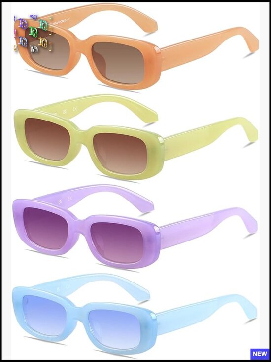 Retro Square Sunglasses Y2K 90s Vintage Fun UV Protection Trendy Sun Glasses main image 6